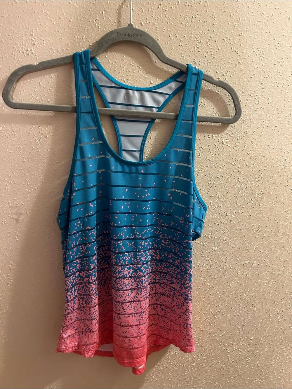 ZYIA Teal and Pink Ombre Racerback Tank